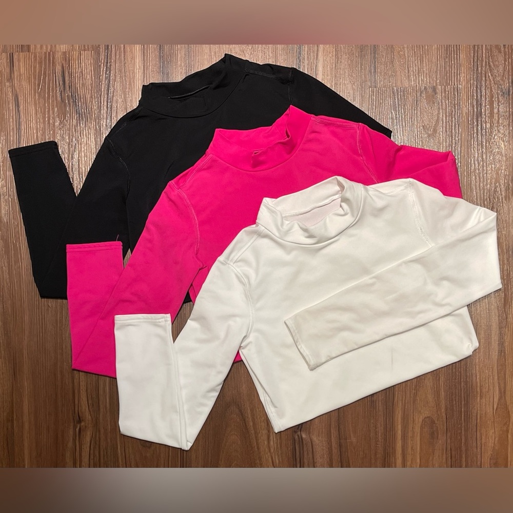 Champion 3 Piece Athletic Long Sleeve Warm Compression Top Bundle - XL (14/16)